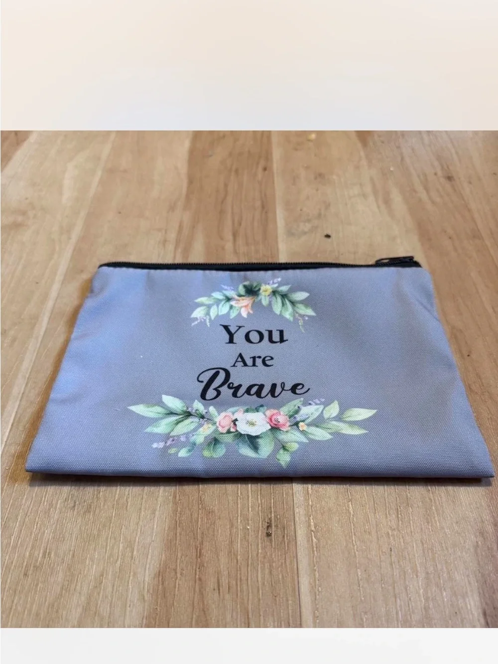 Source Unknown Gray Floral 